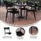 Flash Furniture Black All-Weather Armless Steel Dining Chair, 4PK 4-XU-CH-10318-BK-GG - alternate 5